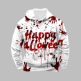 thumbnail image 2 of Virmaxy Hauts 2024 pour Femmes Sweat à Capuche Imprimé Halloween Manches Longues Col Rond Mode Sweat à Capuche Imprimé Halloween Manches Longues Col Rond Chandail en Molleton Blouse Blanche-2 TG, 2 of 3
