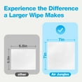 thumbnail image 4 of Air Jungles Flushable Wipes 160 Ct for Adult and Kid, XL 7 x 7 in with Aloe Vera & Vitamin E, Ultra Soft - Septic and Sewer Safe- Fresh Scent-3 Packs + 10 Individually Wrapped, 4 of 9