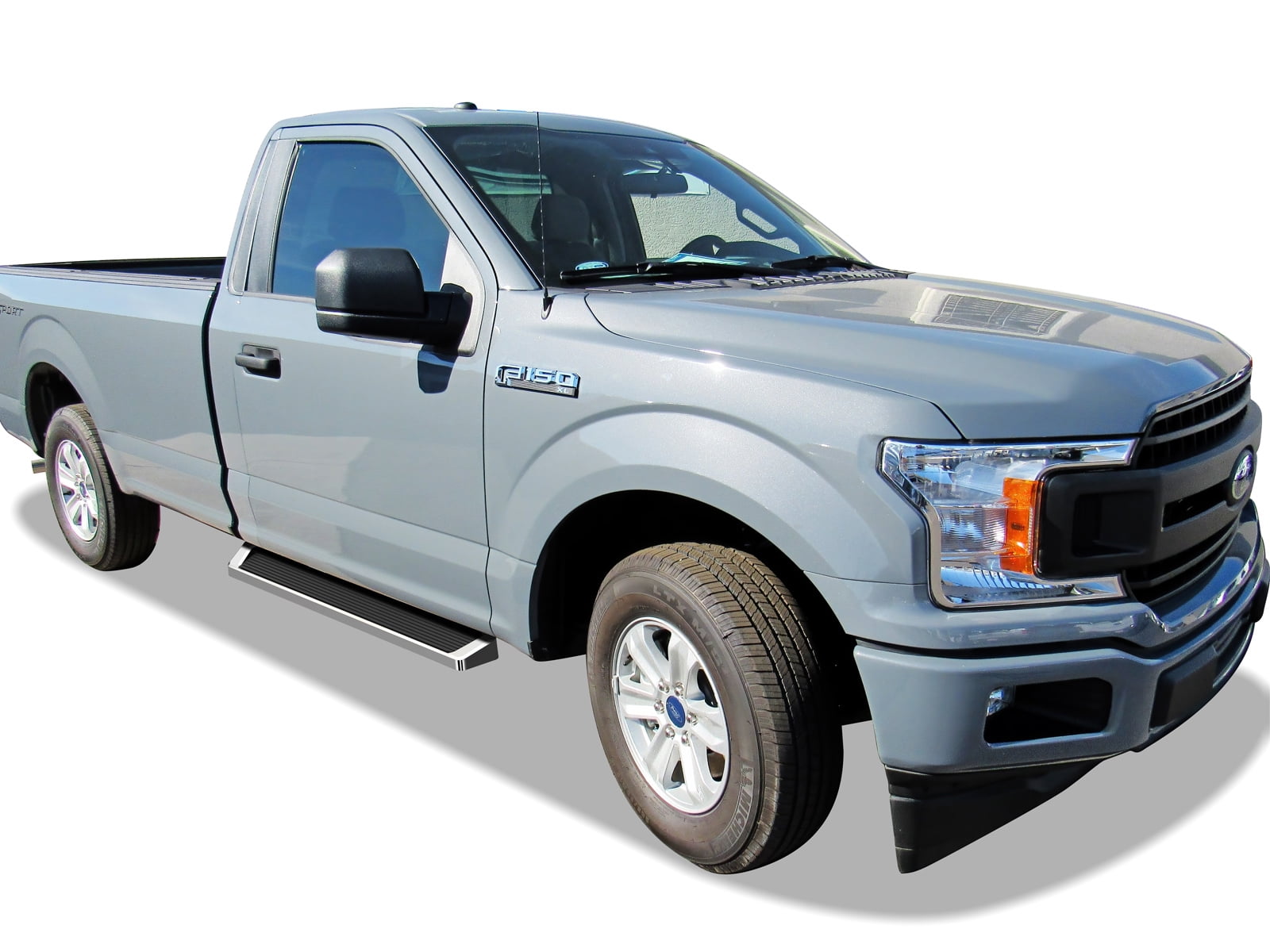APS Running Boards Style Compatible with Ford F150 2015-2026 Regular Cab & F-250 F-350 Super Duty 2017-2026 (Nerf Bars Side Steps Side Bars)