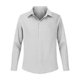 thumbnail image 5 of Craaazy Women's Relaxed Fit Collared Blouse, Solid Color Long Sleeve Button Down Top, Loose Comfy Cotton Casual Shirt for Spring & Fall Gifts, 5 of 5