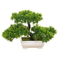 thumbnail image 3 of Artificial Trees Small Artificial Bonsai Tree Fake Plant Potted， Pine Bonsai Plant Faux Bonsai, 3 of 4
