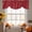 Brown, variant on Red Gingham Tie Up Valance Curtains for Windows, Kitchen Curtains Window Treatments, Modern Minimalist Geometric Plaid Short Window Shades Valances for Bedroom Bathroom Cafe 42"x12"