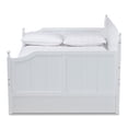 thumbnail image 4 of Baxton Studio Millie Modern Engineered Wood with Trundle Daybed, Full, White, 4 of 11
