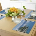 thumbnail image 4 of Ambesonne Landscape Place Mats Set of 4, Blue Water Lake Tahoe, Standard Size, Pale Blue Green Grey, 4 of 6