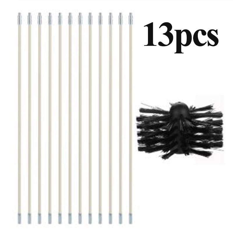 Flexible Flue Brush Rods ChimneyBrushKit ChimneySweep Soot Cleaning
