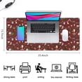 thumbnail image 5 of Long Mouse Pads for Desk,Red Christmas Santa Pattern Desk Mats on Top Of Desks, Desk Mouse Pad Extra Large with 3mm Non-Slip Base and Stitched Edge for Gaming,Office,Work,Home 35.4x15.7in, 5 of 5