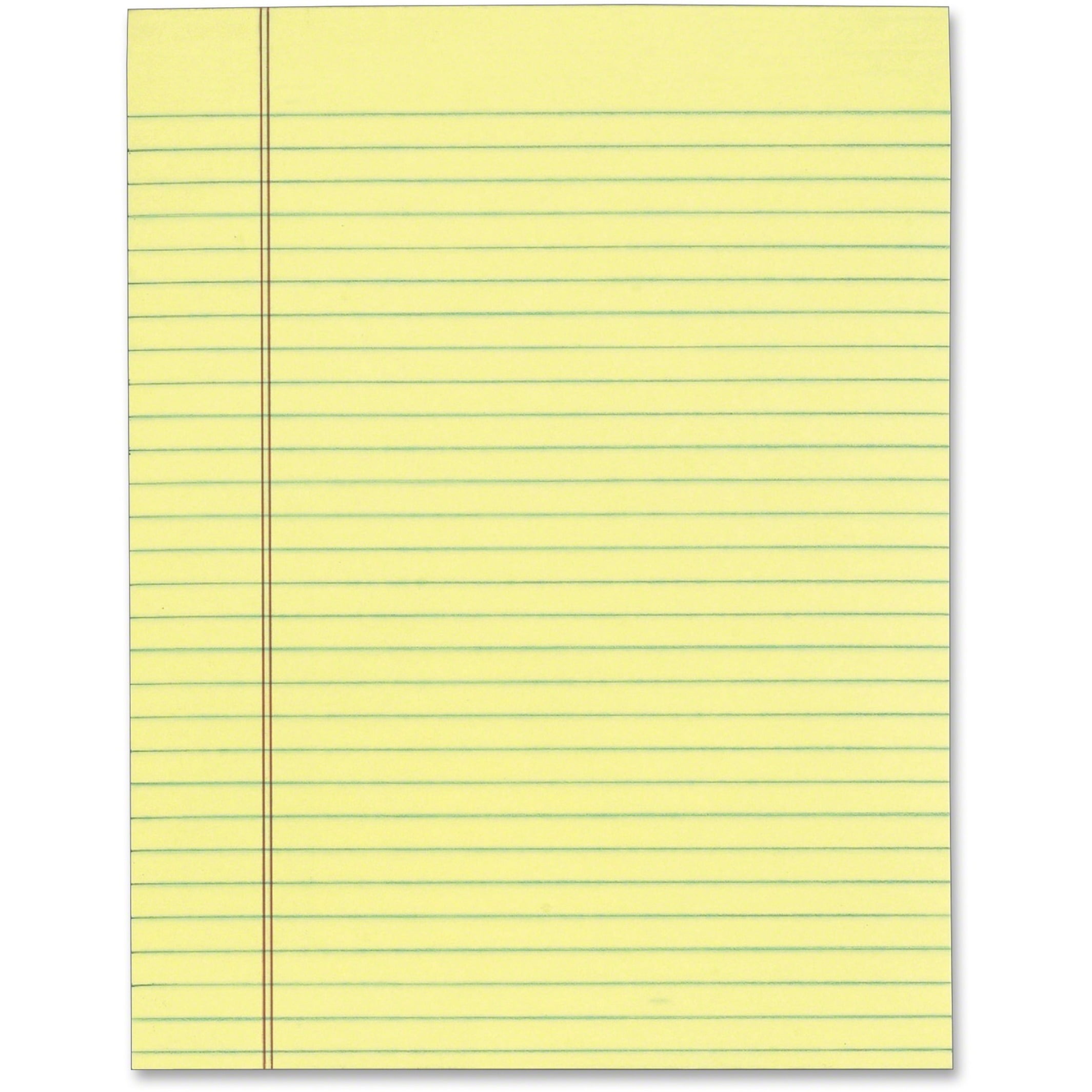 """The Legal Pad"" Glue Top Pads, Wide/legal Rule, 50 CanaryYellow 8.5