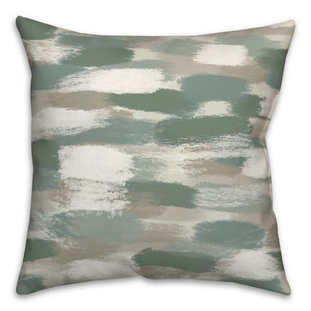 Creative Products Green Brushstroke Pattern 18x18 Indoor / Outdoor Pillow
