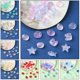 thumbnail image 5 of 25Pcs 5 Style Ocean Themed Transparent Glass Beads Sets Mixed Shapes Dark Red 12~15x8~15x5~9mm Hole: 1mm 5pcs/style, 5 of 6