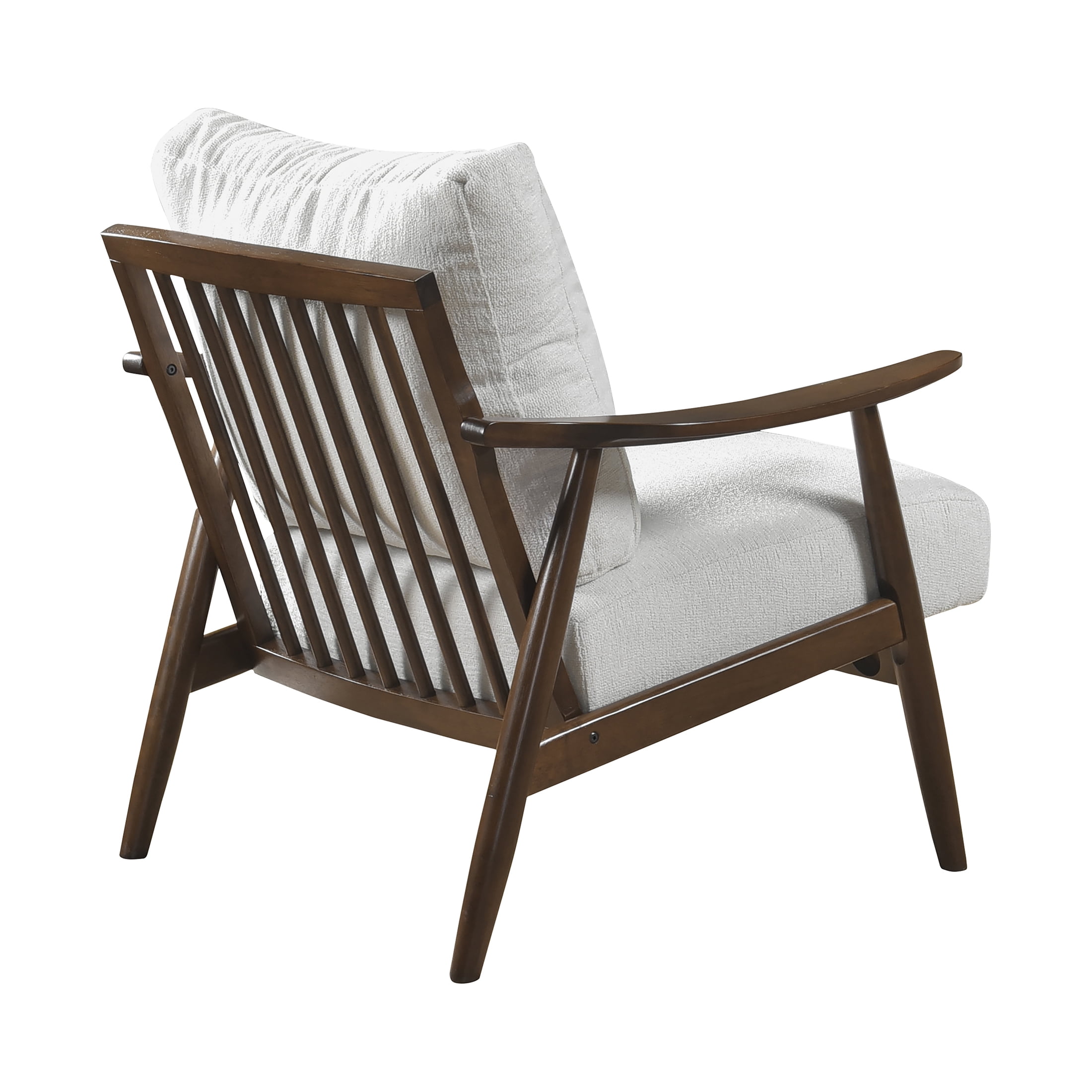 OakvillePark Bellharbor Chenille Accent Chair, Beige and Brown Wood