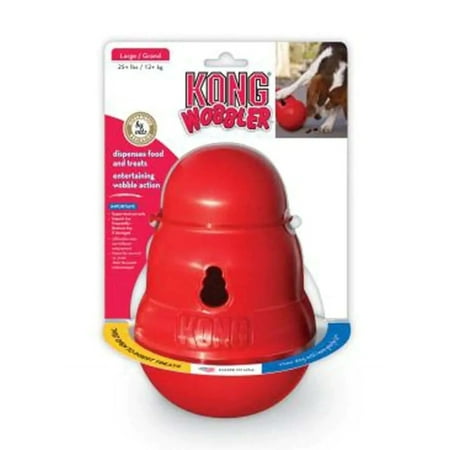 UPC: 0035585034010 | KONG Wobbler Food and Treat Dispenser Dog Toy Red