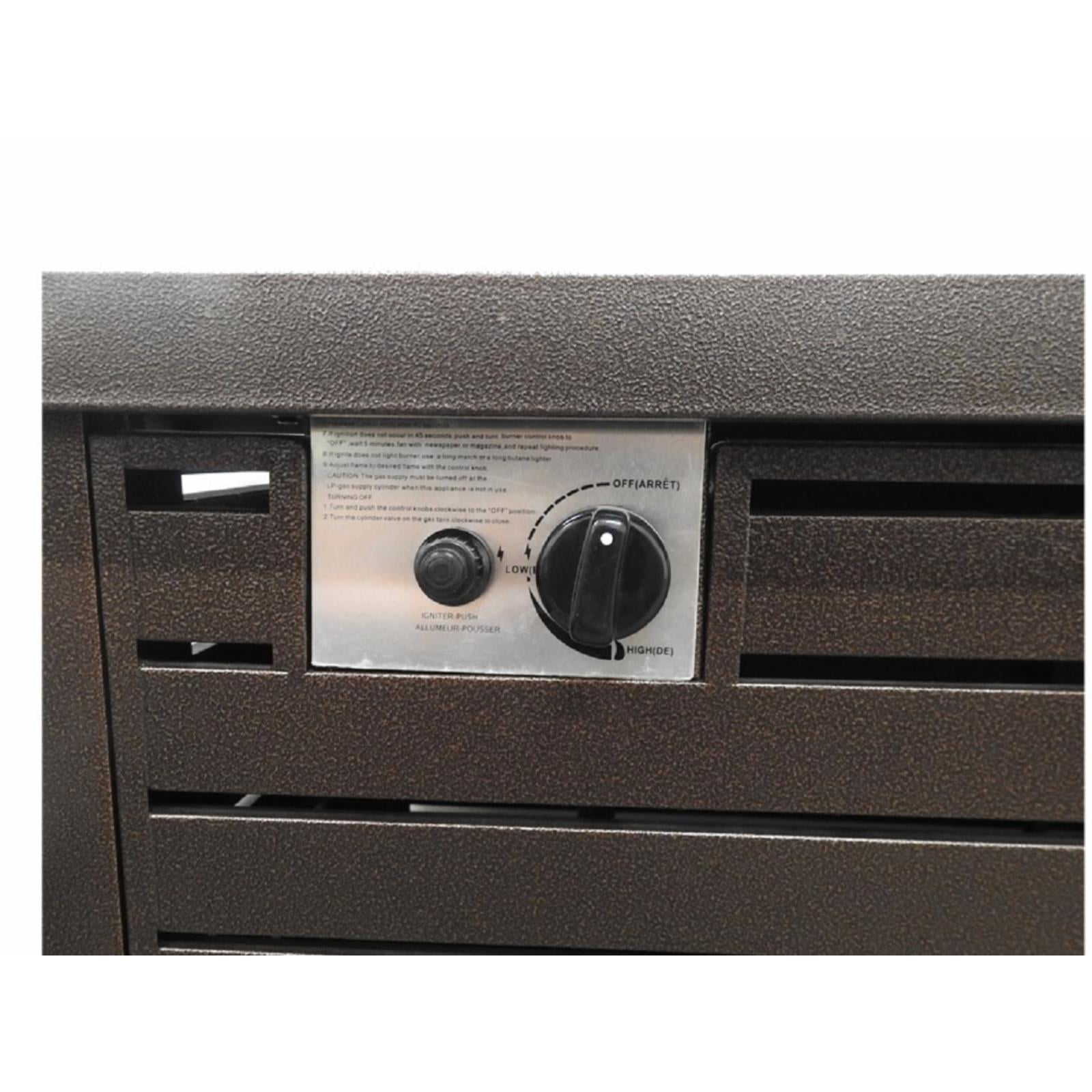 Hiland Distressed 50,000 BTU Outdoor Rectangle Fire Pit