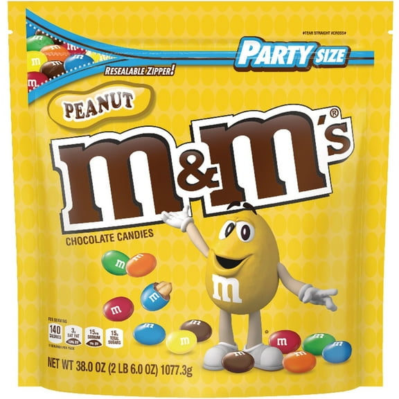 M&M's Party Size Peanut Candies (Pack of 48)