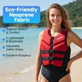 thumbnail image 4 of Gogokids Life Jacket Swim Vest for Adult Women men,Foldable Buoyancy Vest with Dual Safety Straps,Float Jacket for Boating,Kayaking,Swimming,Paddle and Fishing, 4 of 11