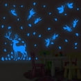 thumbnail image 3 of Christmas Elf Wall Art Stickers Fairy Bee Wall Sticker Kids Room Decor Sika Deer Christmas Door Decal for Wall Glow in the Dark (Pink,8x10 inch), 3 of 7