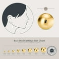 thumbnail image 5 of Kezef 14K Yellow Gold Filled Round Ball Stud Earrings for Women - 3mm, 5 of 8