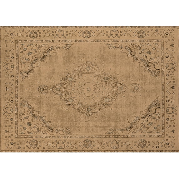 Ahgly Company Indoor Rectangle Oriental Brown Industrial Area Rugs, 5' x 8'