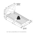 thumbnail image 2 of Furinno Skylar Geometric Design Headboard Bedframe, 12PC Slat Style, Glacier, Twin, 2 of 5