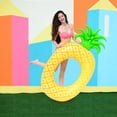 thumbnail image 6 of Northlight 72" Yellow Pineapple Inflatable Tube Ring Swimming Pool Float, 6 of 6
