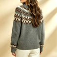 thumbnail image 3 of Icelandic Sweater Christmas Soft Basic Nordic Sweaters Oversized Old&nbsp;money&nbsp;sweater Cable&nbsp;knit Pullover Loose Fit Long Sleeve Tops Sweatshirts No Hood Fall Fashion Outfits, 3 of 3