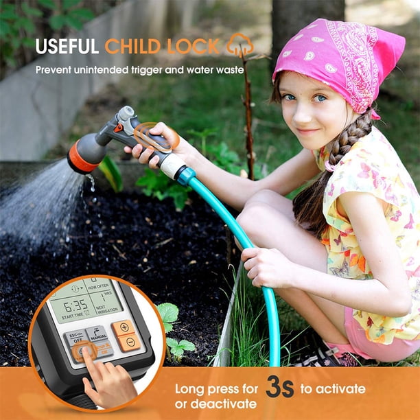Tmvgtek Controlador De Temporizador De Riego De Riego Automático De Jardín Con Pantalla Lcd De 3 Pulgadas Tmvgtek Para estrenar