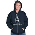 thumbnail image 4 of Classic US Space Force Military Logo Zip Up Hoodie Men's Women's Brisco Brands X, 4 of 6