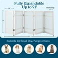 thumbnail image 3 of PETMAKER 5-Panel Freestanding Dog Gate - 91x24-Inch Foldable Indoor Pet Fence (White), 3 of 7