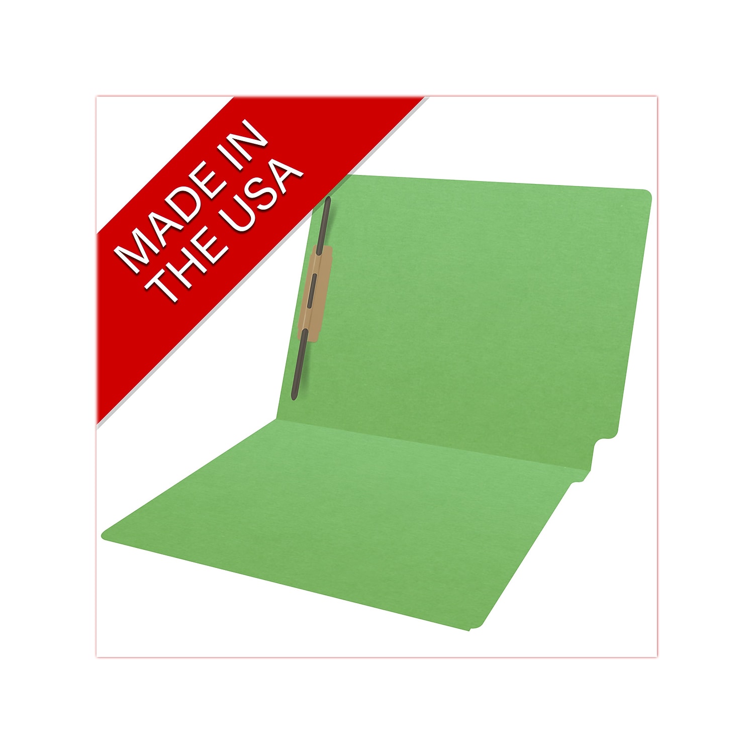 Medical Arts Press Heavy Duty End Tab File Folder Straight-Cut Letter Size Green 40/Box