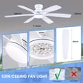 thumbnail image 4 of Ventilador de techo Kviflon 132 cm con control remoto de luces de 6 velocidades, 4 of 9