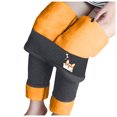 thumbnail image 1 of Leggings de mujer Invierno Térmico Forrado Súper Grueso Estampado de Cachemira Cintura Alta Cómodos Pantalones de Yoga Cálidos Pompotops  ulkah943251, 1 of 8