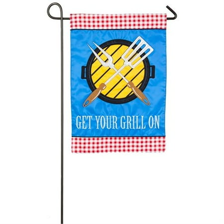 Flag Grille - Evergreen Flag & Garden Get Your Grill on 2-Sided Polyester 1'6 x 1'0.5 ft. Garden Flag