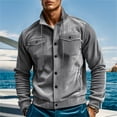 thumbnail image 5 of Dpytoraw Mens Autumn And Winter Fashion Casual Button Pocket Solid Hatless Sweater Coat Jacket, 5 of 5