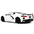 thumbnail image 3 of 2020 Chevrolet Corvette Stingray C8 White with Black Top HyperSpec Series 124 Diecast Model Car by Jada 32718, 3 of 3