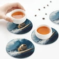 thumbnail image 7 of Pofeuu Surfing Guinea Pig Print Leather Coasters Set of 6, Round Cups Mugs Mat Pad for Home Kitchen Heat Resistant Drink Coasters,Round Shape, 7 of 7