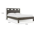 thumbnail image 5 of Benjara Yee King Bed, Gray Wood, 4 Side Drawers, Cut Out Headboard Design, 5 of 5