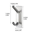 thumbnail image 4 of No Hook Shower Curtain Adhesive Hooks Stainless Steel Self Adhesive Robe Coat Hook For Bathroom Kitchen Wall Mounted Door Clothes Hook No Screws Damage Free Towel Hook Silver, 4 of 4