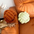 thumbnail image 6 of Knot Pillow Ball Plush - Decorative Throw Pillows for Bed Stress Relief, Round Knot Cushion for Sofa Decor Pet Toy, Brown 8 Inch, 6 of 7