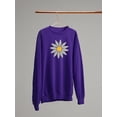 thumbnail image 3 of Smartprints Cute Daisy Flower Art Sweatshirt Women -Image by Shutterstock, Female 4X-Large, 3 of 4