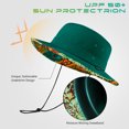 thumbnail image 6 of UPF 50+ Foldable Sun Hat Patterned Under Brim Bucket Hats for Summer Hiking Fishing Beach Safari Men Women, 6 of 7