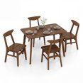 thumbnail image 1 of Gymax 5PCS Solid Wood Dining Table Set Mid Century Kitchen Table & Chairs Set for 4, 1 of 1