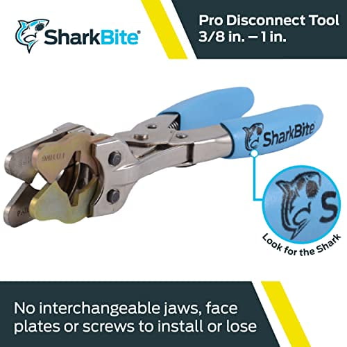 SharkBite 3/8 Pouce à 1 Pouce Outil de Déconnexion Pro, Pousser pour Connecter l'Enlèvement de Raccord, Tuyau PEX, Cuivre, CPVC, PE-RT, HDPE, PROD3810