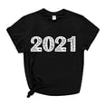 thumbnail image 2 of Hauts d'Été Grande Taille pour Femmes Tendance Femmes T-Shirts Imprimés Grande Taille Col Rond T-Shirts Graphiques à Manches Courtes Amusants Col en V Femmes en Solde, 2 of 4