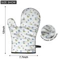 thumbnail image 6 of Pioneer Flower Floral Print Pattern Oven Mitt 2-Pack Set, Heat Resistant Kitchen Gloves, 7.7" X 12", 6 of 6