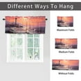 thumbnail image 6 of Lighthouse Kitchen Valance Curtain Rod Pocket Nautical Sailboat Watercolor Blue Ocean Thermal Insulated Room Darkening Curtain for Dinning Room 54 by 18 in, 1 Panel, 6 of 6