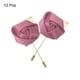 thumbnail image 3 of 12 Pcs Ramilletes de Rosa con Alfileres para Hombres Ceremonia de Boda Aniversario Cena Formal Fiesta Rojo Frijol, 3 of 5