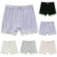 thumbnail image 4 of REDARER Girls' Lace Trim Shorts - Breathable Summer Leggings with Bow Detail, Soft Cotton Underwear Layer for Active Play,Size:4-5 Years, 4 of 4