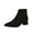 Black, variant on Fesfesfes Western Boots Women Fashion Solid Color Boots Chunky Heel Middle-Heels Pointed Toe Short Boots 4.5(36)