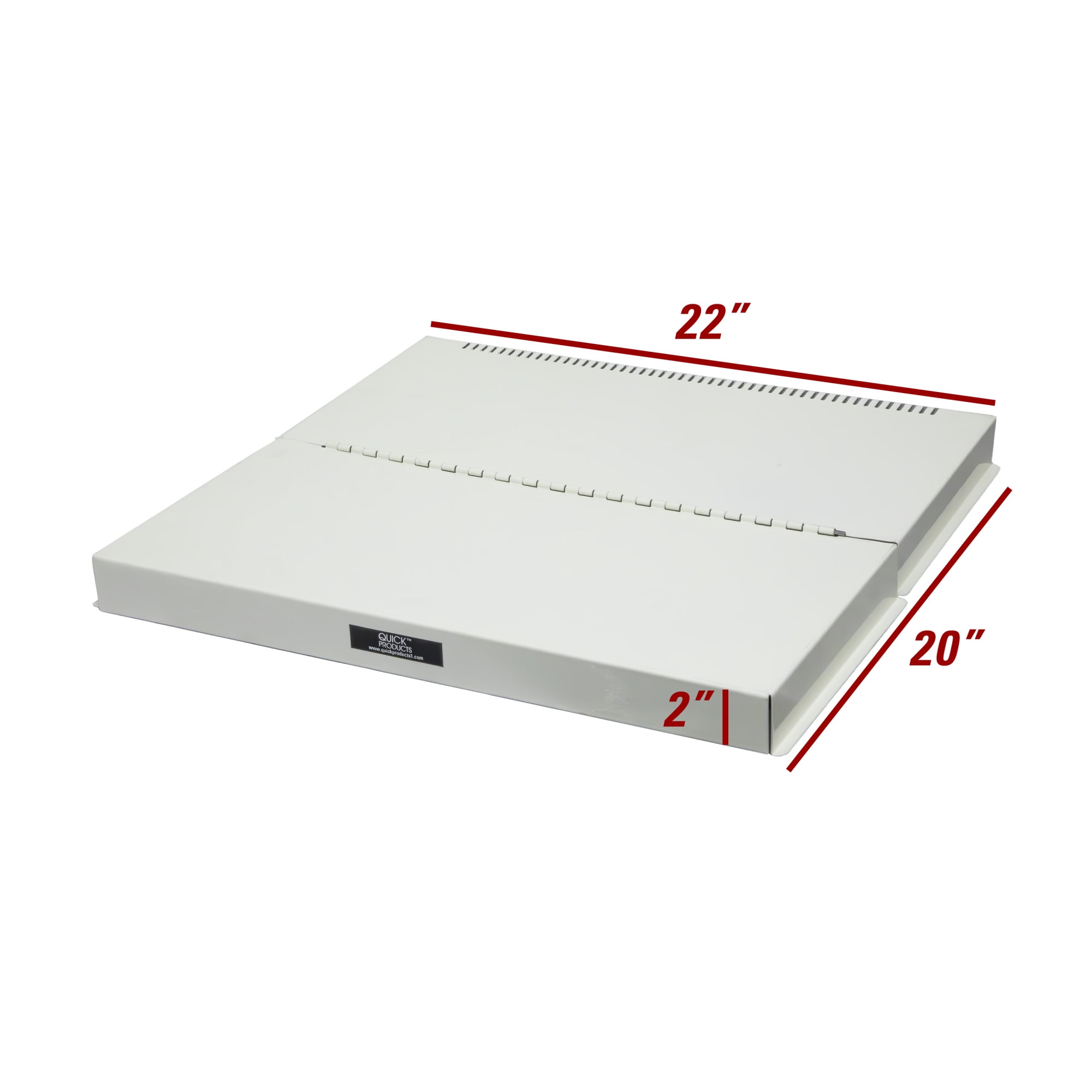 Quick Products QP-CRHSRPCW Camper & RV Hinged Stovetop & Range Cover - Protects for Storage & Transport, Fits Most 3 & 4 Burner RV Stoves, White