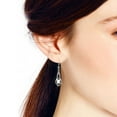 thumbnail image 2 of Ornate Marcasite & Oval Mother of Pearl Inlay Sterling Silver Dangle Earrings, 2 of 5