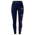 thumbnail image 5 of Zhanying Leggings à Imprimé de Noël pour Femmes, Durables et Infroissables, Collants Rayés Noirs et Rouges, Grande Taille, Bleu Foncé, L, 5 of 5